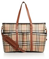 burberry parker check diaper tote bag