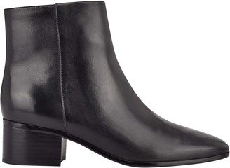 nine west quincy square toe boots