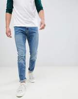 Thumbnail for your product : Hollister skinny stretch jeans in mid wash