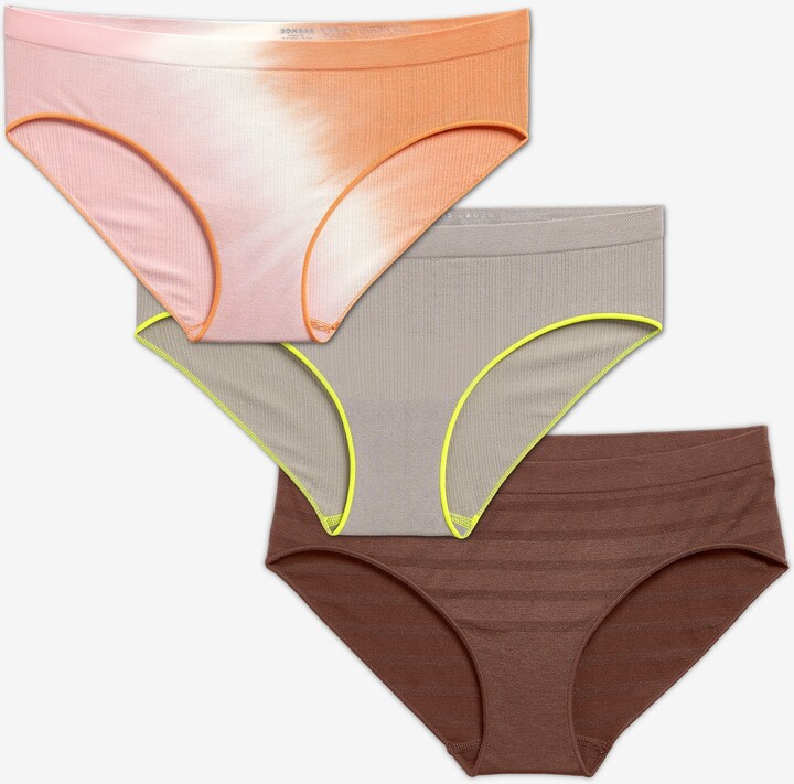 Bombas Women's Ribbed Seamless Hipster Plus Size Underwear 3Pack