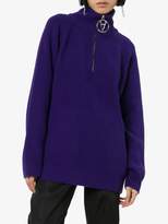 Thumbnail for your product : Filles a papa half-zip ribbed sweater