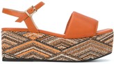 Thumbnail for your product : Madison.Maison Woven Leather 50mm Wedges