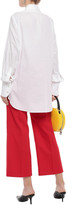 Thumbnail for your product : ALEXACHUNG Embellished Pintucked Cotton Shirt