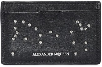 Alexander McQueen Studded Skull Leather Card Holder