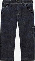 Thumbnail for your product : Dolce & Gabbana Worker blue wash jeans with large pockets
