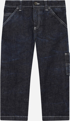 Dolce & Gabbana Worker blue wash jeans with large pockets