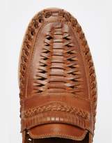 Thumbnail for your product : Dune Woven Loafers In Brown Leather