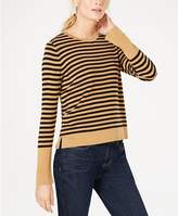 Thumbnail for your product : Eileen Fisher Tencel TM Round-Neck Striped Sweater, Regular & Petite