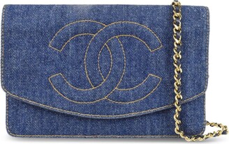 Chanel Pre Owned 1997 CC-embroidered bi-fold wallet - ShopStyle