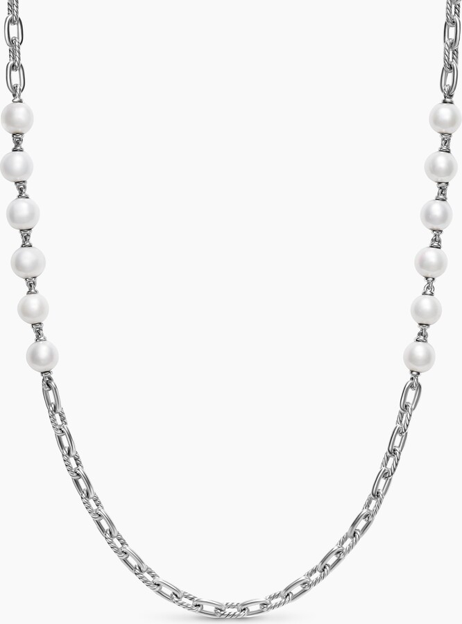 David Yurman DY Madison? Chain Necklace in Sterling Silver with Pearls | Men's | Size 20 IN