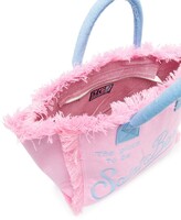 Thumbnail for your product : MC2 Saint Barth Embroidered Frayed-Edge Tote