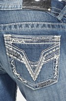 Thumbnail for your product : Vigoss 'Chelsea' Embroidered Pocket Bootcut Jeans (Medium) (Juniors)