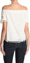 Thumbnail for your product : Willow & Clay Off the Shoulder Eyelet Top