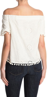 Willow & Clay Off the Shoulder Eyelet Top