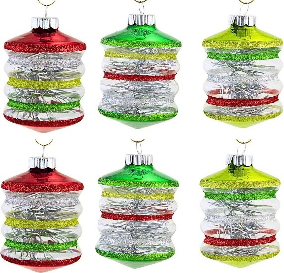 Christopher Radko ChristopherRadko3.25InHolidaySplendorOrnamentsS/6ChristmasTreeOrnamentSet,(6PC)