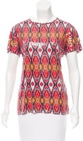 Thumbnail for your product : Tory Burch Abstract Print Sequined-Embellished Top