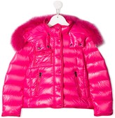 Thumbnail for your product : Moncler Enfant Faux-Fur Hooded Puffer Jacket