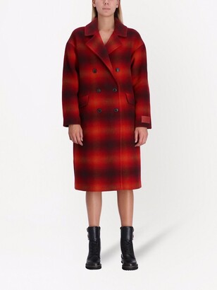Tommy Hilfiger Checked Double Breasted Coat