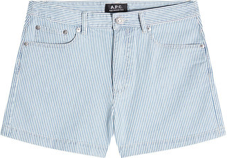 A.P.C. Striped Cotton Shorts