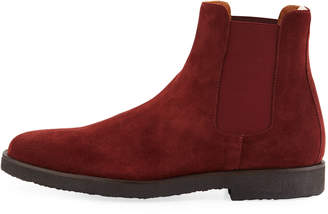 Common Projects Men's Calf Suede Chelsea Boots, Red