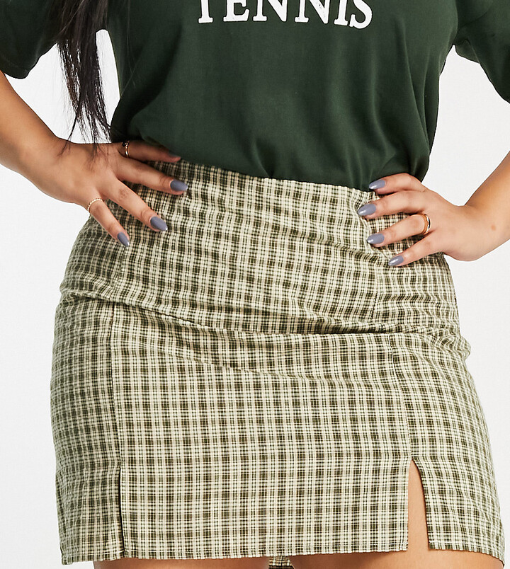 jigsaw micro check mini skirt