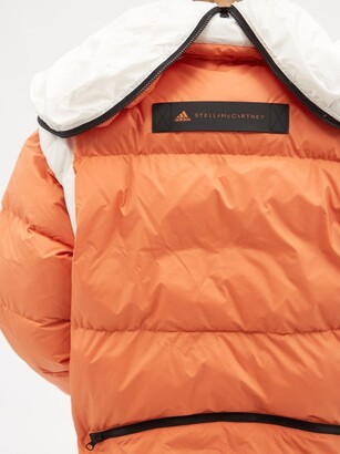adidas by Stella McCartney Detachable-sleeve Hooded Padded Jacket - Orange