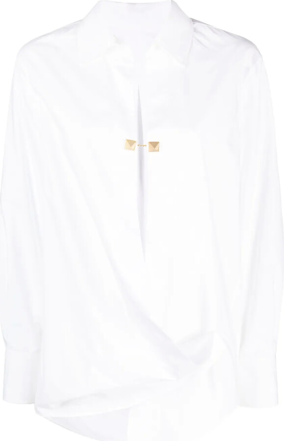 Valentino Garavani Rockstud-embellished cotton shirt