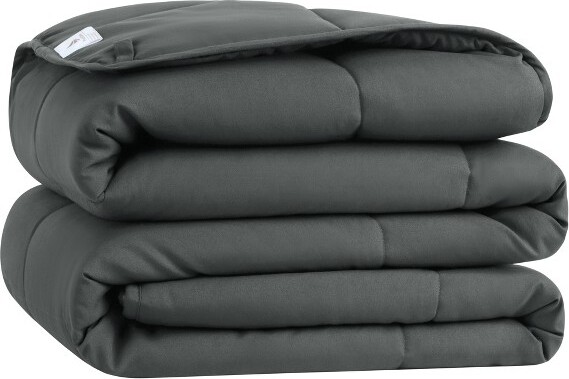 PiccoCasaDuvetInsertSoftLightweightDownComforterDarkGrayKing