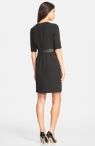 Thumbnail for your product : Adrianna Papell Lace Trim Belted Sheath Dress