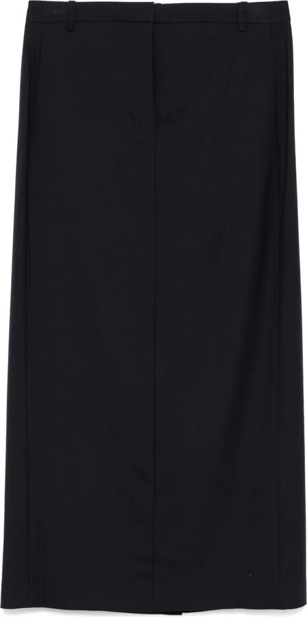 Concealed-Fastening Midi Skirt