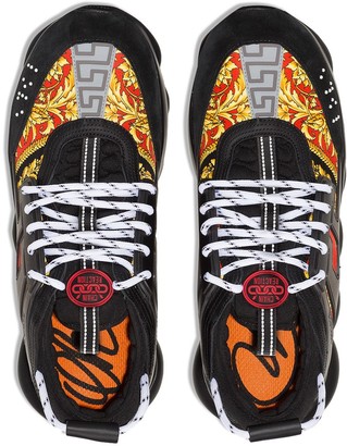 Versace Chain Reaction Baroque print sneakers - ShopStyle