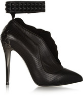 Thumbnail for your product : Fendi Perforated leather and suede boots