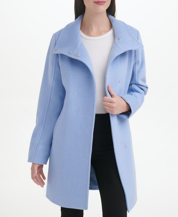 ice blue wool coat