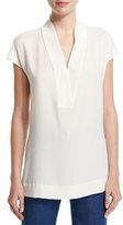 Thumbnail for your product : Escada Essential Cap-Sleeve V-Neck Shell, Off White