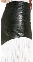 Thumbnail for your product : Rodarte Embossed Faux Leather Fringe Skirt
