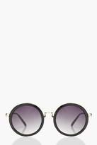 Thumbnail for your product : boohoo Gold Contrast Round Sunglasses