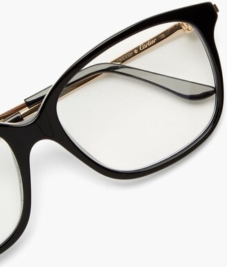 Cartier Trinity Square Metal And Acetate Glasses