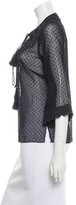 Thumbnail for your product : Andrew Gn Sheer Swiss Dot Blouse