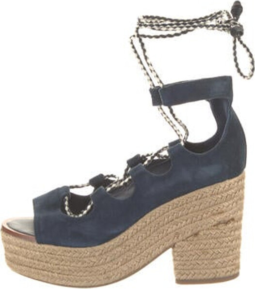 Tory Burch Suede Braided Accents Gladiator Sandals - ShopStyle