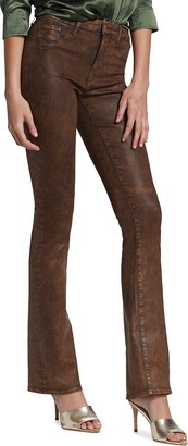 L'Agence Selma Coated Baby Boot-Cut Jeans