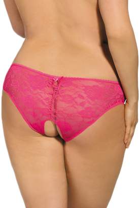 RwalkinZ Women's Lace See Through Sexy Plus Size Open Crotchless Panties