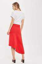 Thumbnail for your product : Topshop Asymmetric split jersey midi skirt