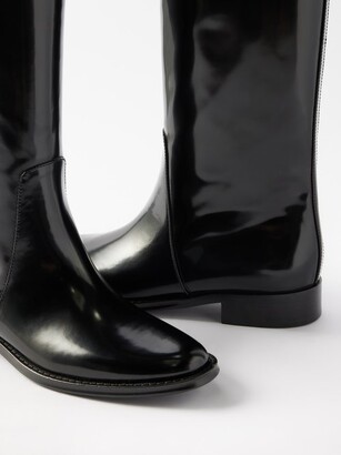 Saint Laurent Hunt 25 Patent-leather Knee Boots