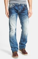 Thumbnail for your product : Rock Revival 'Earl' Straight Leg Jeans (Medium Blue)