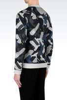 Thumbnail for your product : Giorgio Armani Fleece Mix Sweater With All-Over Print