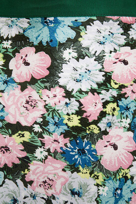 Marc Jacobs Gathered floral-print silk-satin midi skirt