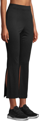 Cushnie High-Waist Cropped Active Pants w/ Slit Sides