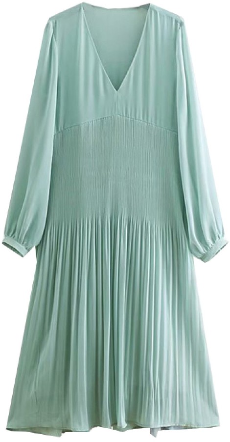 mint green midi dress