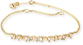 Suzanne Kalan Baguette Diamond Bracelet in 18K Yellow Gold