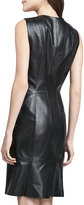 Thumbnail for your product : Theory Kuval Sleeveless Leather Dress